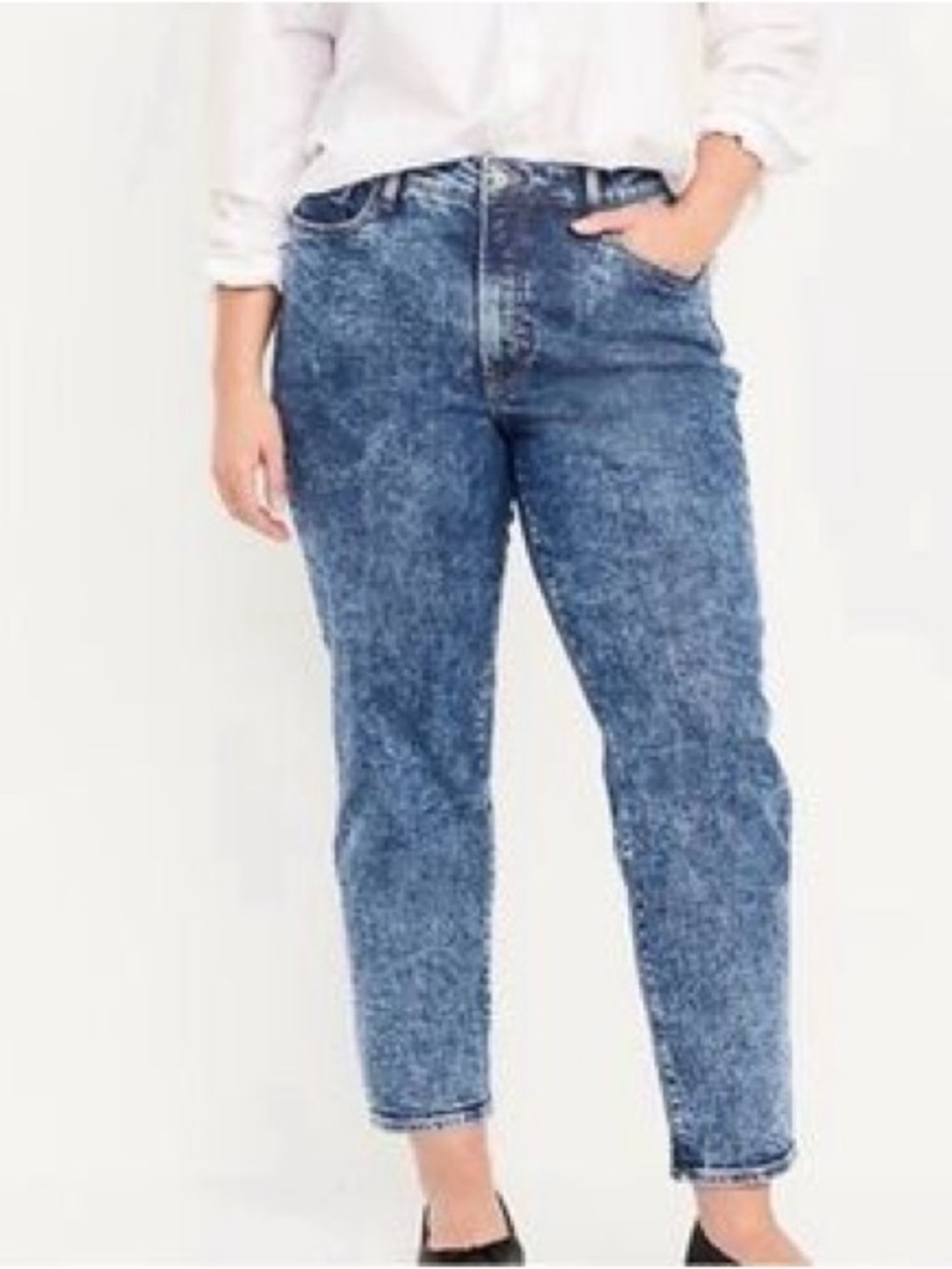 OLD NAVY HIGH-RISE O.G. STRAIGHT
SECRET-SMOOTH POCKETS Women’s Acid Wash Jean